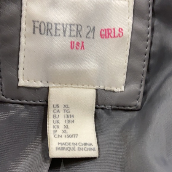 Forever 21 leather jacket Girls XL - Picture 4 of 5
